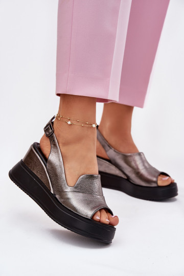 Sandalias de plataforma grises para mujer Artiker 54C0402 2