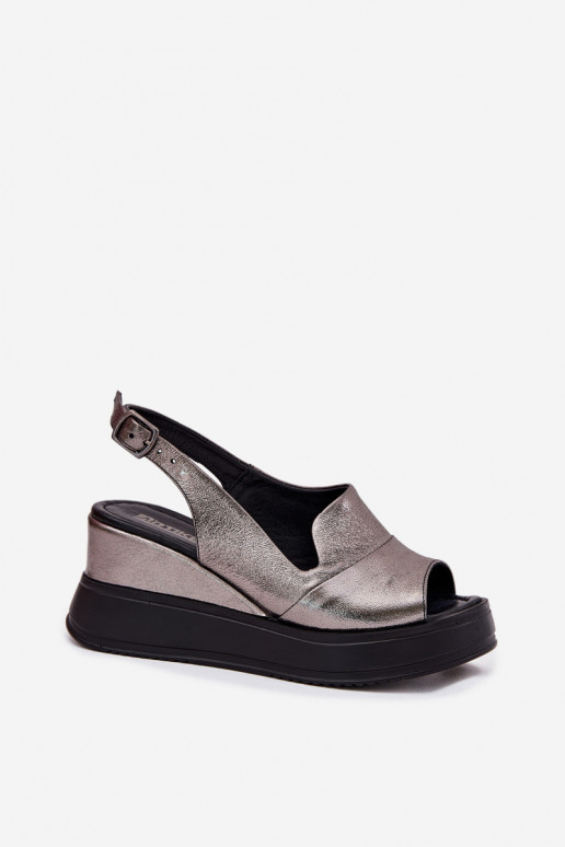 Sandalias de plataforma grises para mujer Artiker 54C0402