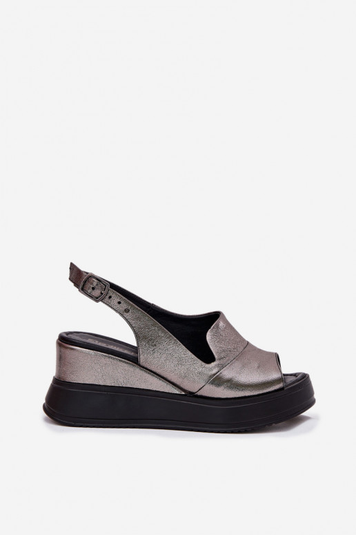 Sandalias de plataforma grises para mujer Artiker 54C0402