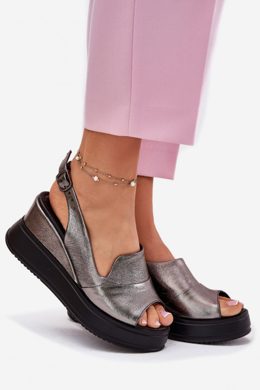 Sandalias de plataforma grises para mujer Artiker 54C0402