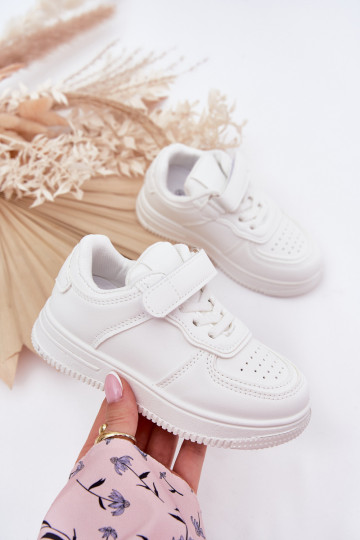Zapatillas blancas para niños de cuero sintético Liora