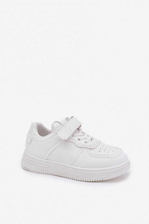 Zapatillas blancas para niños de cuero sintético Liora