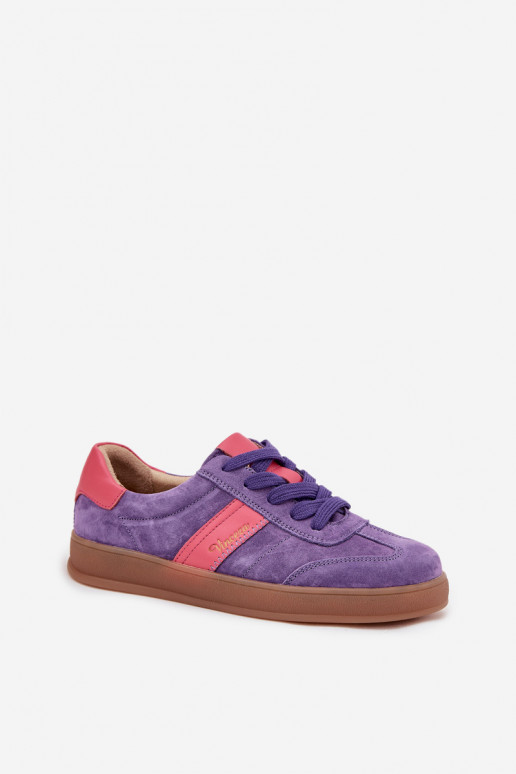 Zapatillas moradas de ante para mujer Vinceza 79576