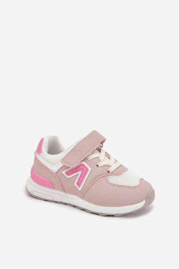 Zapatillas infantiles rosas con cierres de velcro Galisse 2
