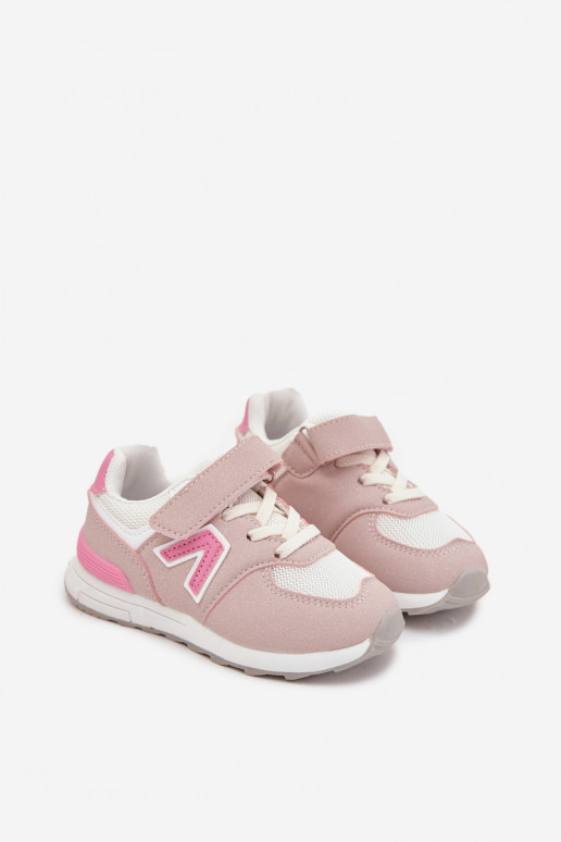 Zapatillas infantiles rosas con cierres de velcro Galisse