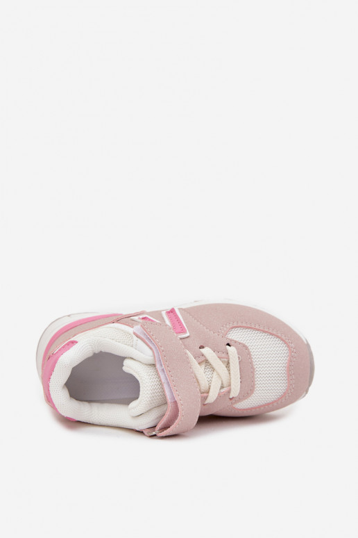 Zapatillas infantiles rosas con cierres de velcro Galisse