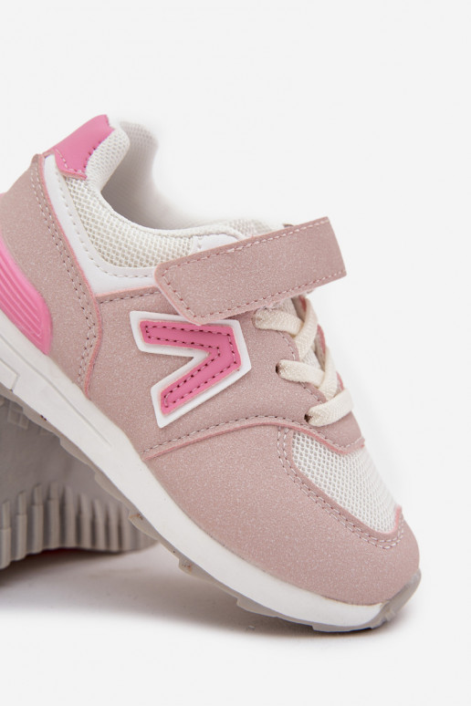 Zapatillas infantiles rosas con cierres de velcro Galisse
