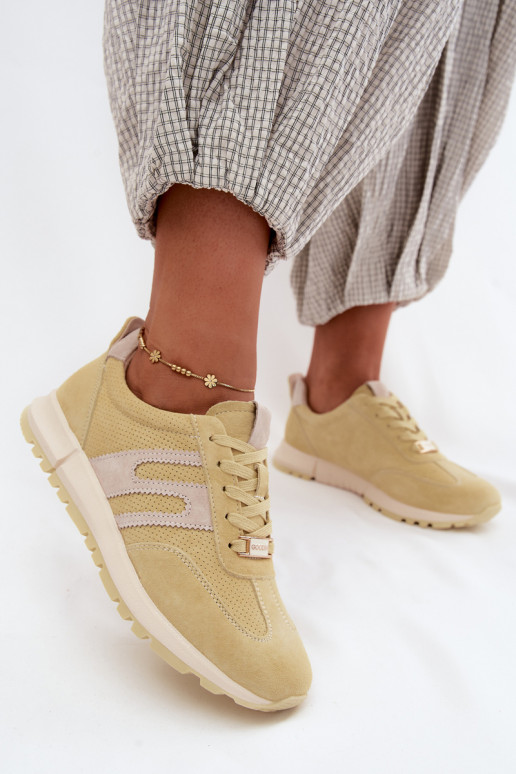 Zapatillas amarillas para mujer Lovey de ante sintético