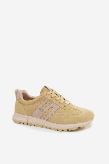 Zapatillas amarillas para mujer Lovey de ante sintético 2