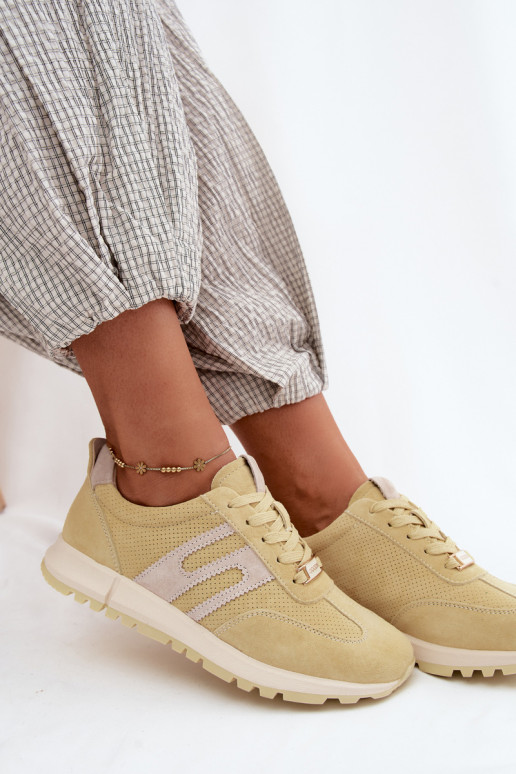 Zapatillas amarillas para mujer Lovey de ante sintético