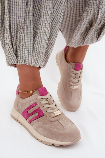 zapatillas Zapatillas modelo zapatos.Activadoturalnego de gamuzau Femenino beige Lovey