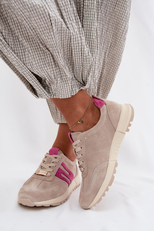 zapatillas Zapatillas modelo zapatos.Activadoturalnego de gamuzau Femenino beige Lovey