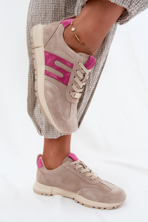zapatillas Zapatillas modelo zapatos.Activadoturalnego de gamuzau Femenino beige Lovey