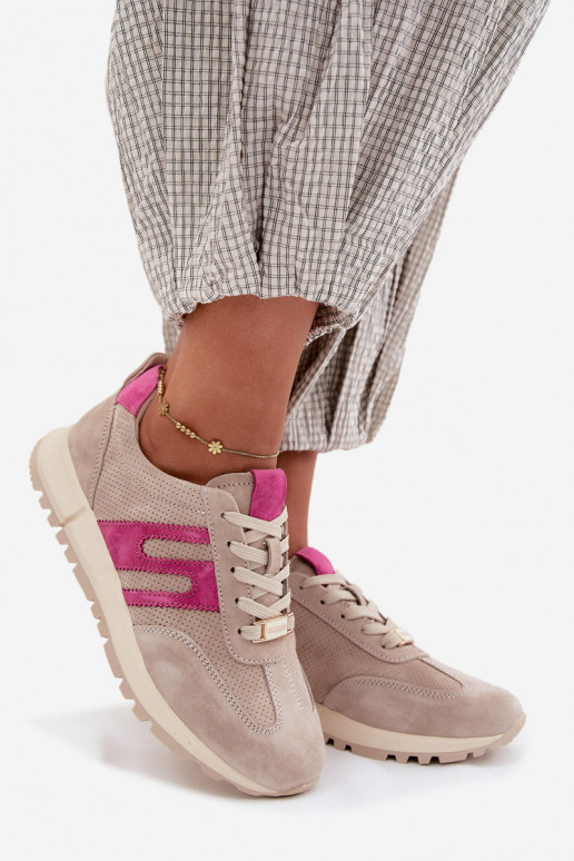 zapatillas Zapatillas modelo zapatos.Activadoturalnego de gamuzau Femenino beige Lovey