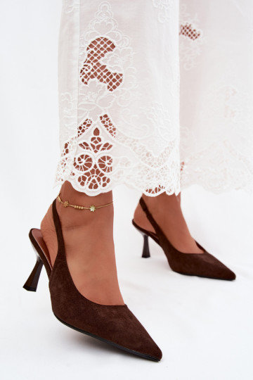 Sandalias de mujer con tacones finos de ante sintético Saria 2