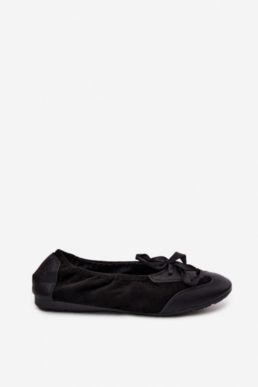 Bailarinas deportivas negras con detalles elegantes Peonia