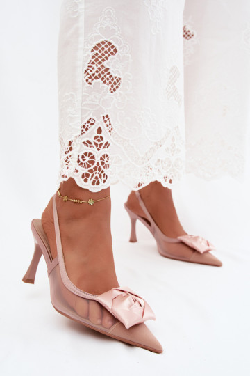 red sandalias con adornos con tacones Typu Klepsydra Szampańskie Jasmina 2