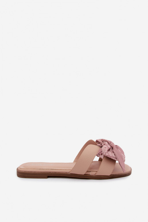 zapatillas de mujer con tacones anchos con cintas Nude Caprissa
