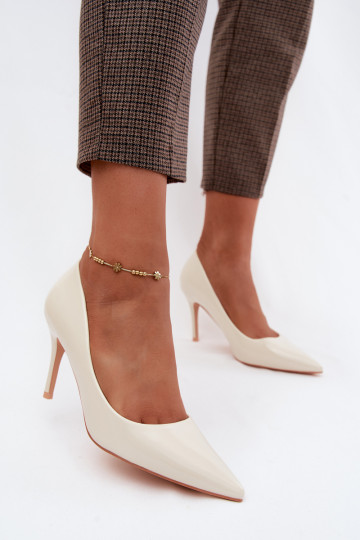 Zapatos de tacón alto de cuero sintético con efecto brillante Zgaszona Biel Tropessa 2
