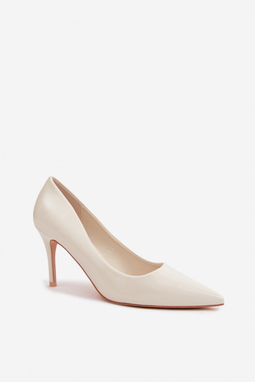 Zapatos de tacón alto de cuero sintético con efecto brillante Zgaszona Biel Tropessa