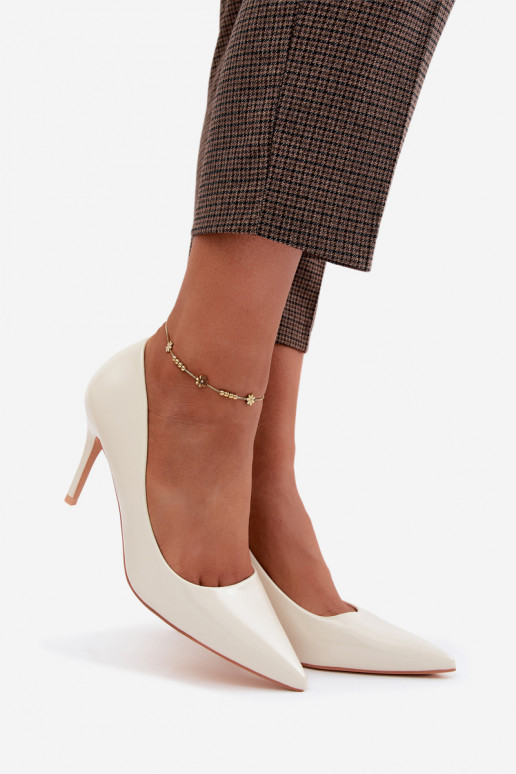 Zapatos de tacón alto de cuero sintético con efecto brillante Zgaszona Biel Tropessa
