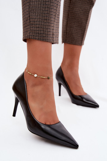 Zapatos de tacón negros lacados de cuero sintético Tropessa 2