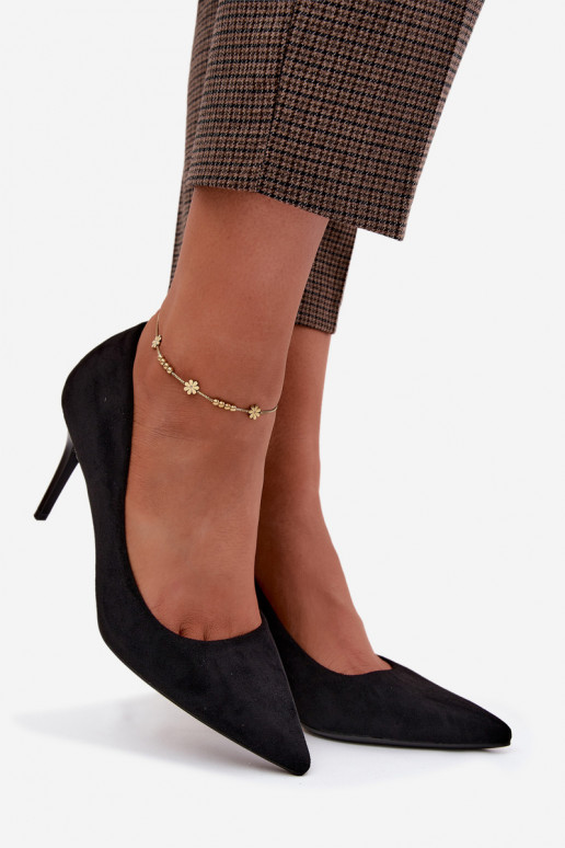 Zapatos de tacón negros de ante sintético Tropessa