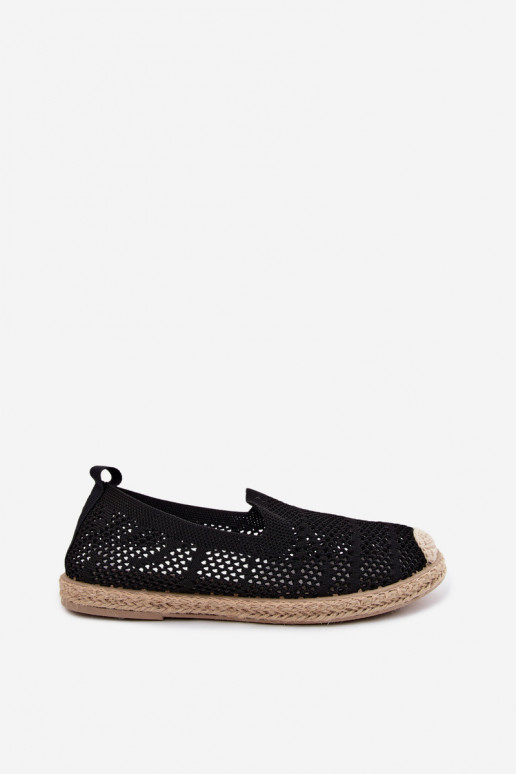 Espadrilles negras de encaje Candessa