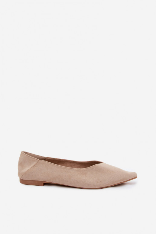 Bailarinas beige de punta en ante sintético Corabella
