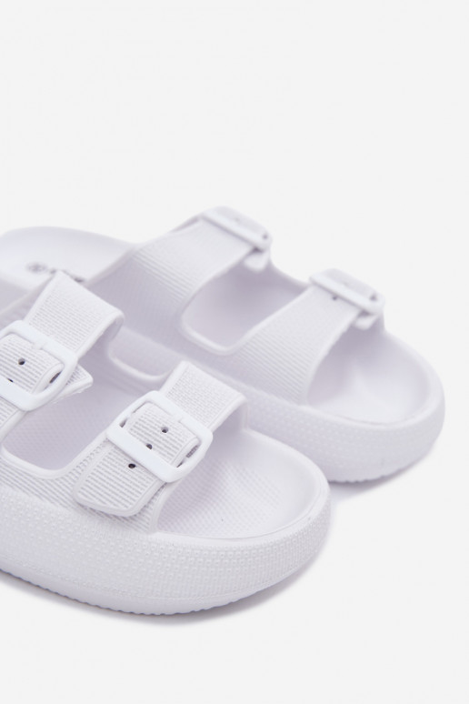 Zapatillas de mujer con espuma y tiras blancas Sharmen
