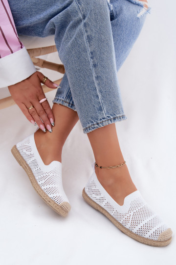 Espadrilles blancas caladas Candessa