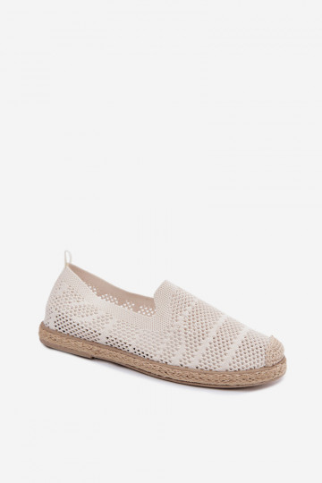 Espadrilles color marfil caladas Candessa 2