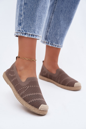 Espadrilles color caqui caladas Candessa