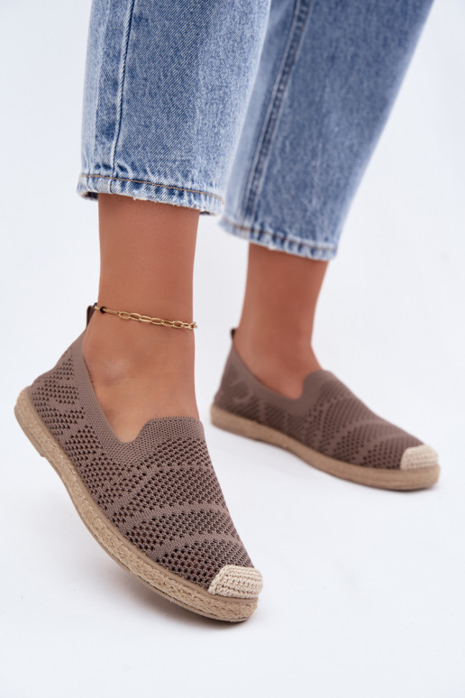 Espadrilles color caqui caladas Candessa