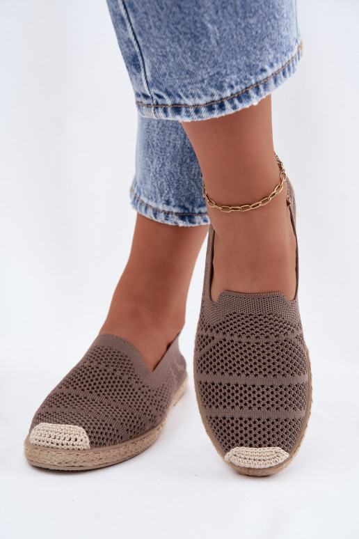Espadrilles color caqui caladas Candessa