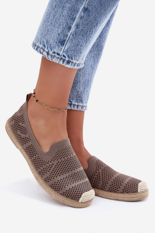 Espadrilles color caqui caladas Candessa