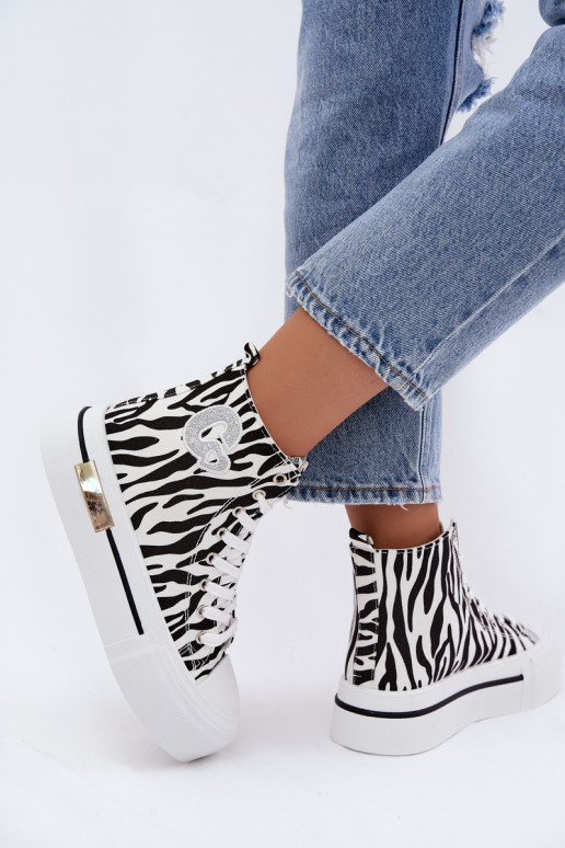 Zapatos informales con plataforma Zebra Meloria