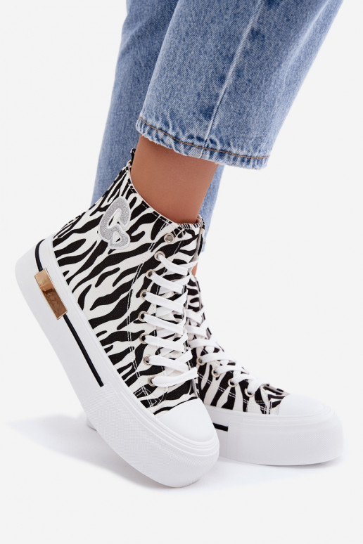 Zapatos informales con plataforma Zebra Meloria