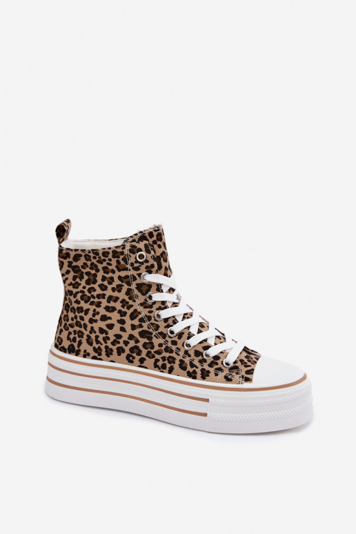 Zapatos informales con tobillo y estampado de leopardo Inildrose