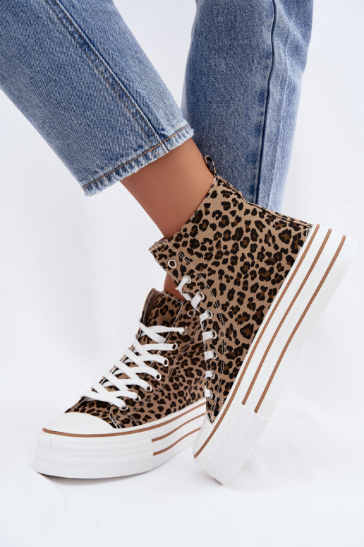 Zapatos informales con tobillo y estampado de leopardo Inildrose