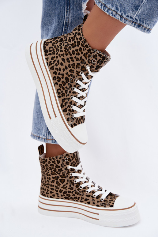 Zapatos informales con tobillo y estampado de leopardo Inildrose
