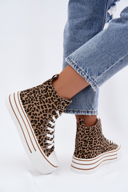 Zapatos informales con tobillo y estampado de leopardo Inildrose