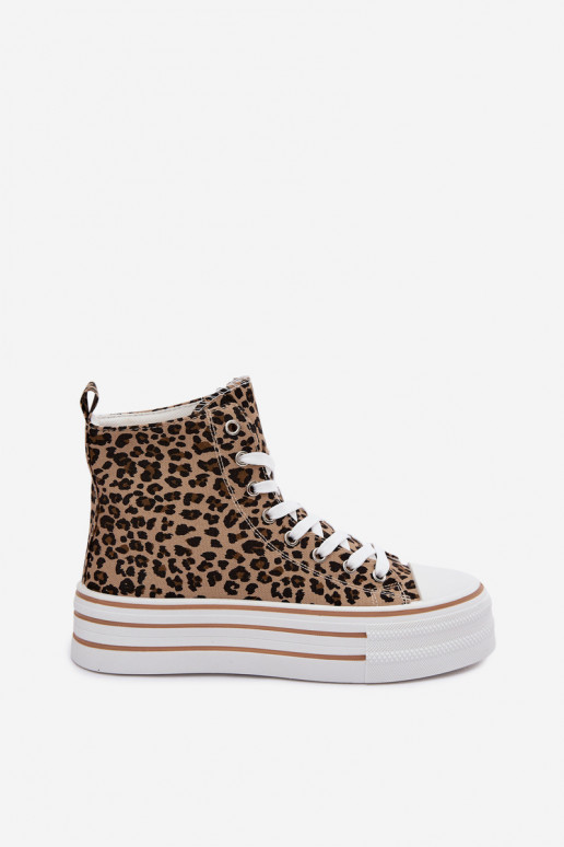 Zapatos informales con tobillo y estampado de leopardo Inildrose