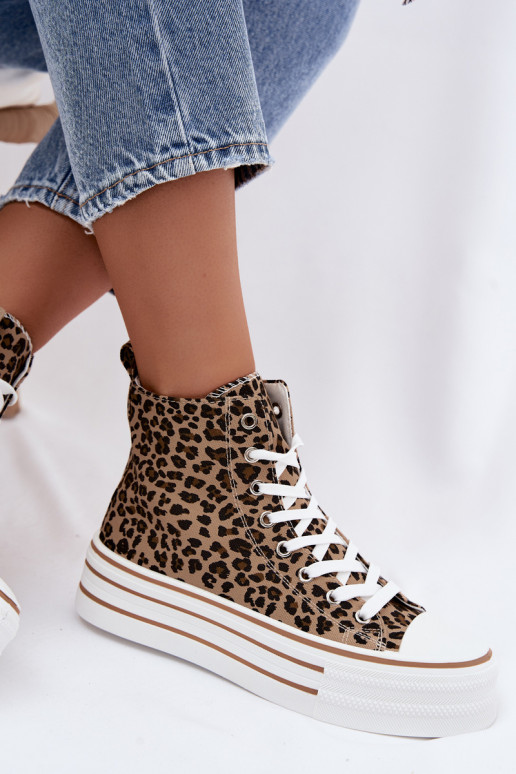 Zapatos informales con tobillo y estampado de leopardo Inildrose