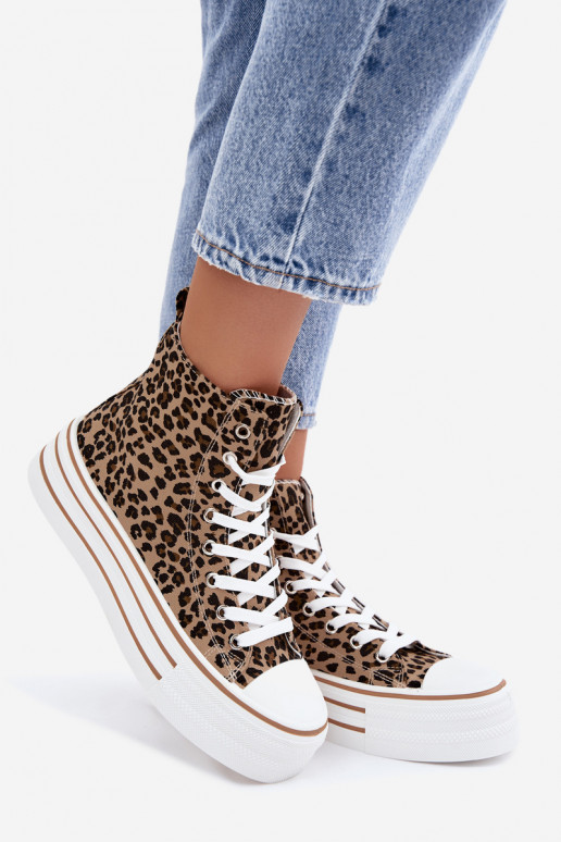 Zapatos informales con tobillo y estampado de leopardo Inildrose