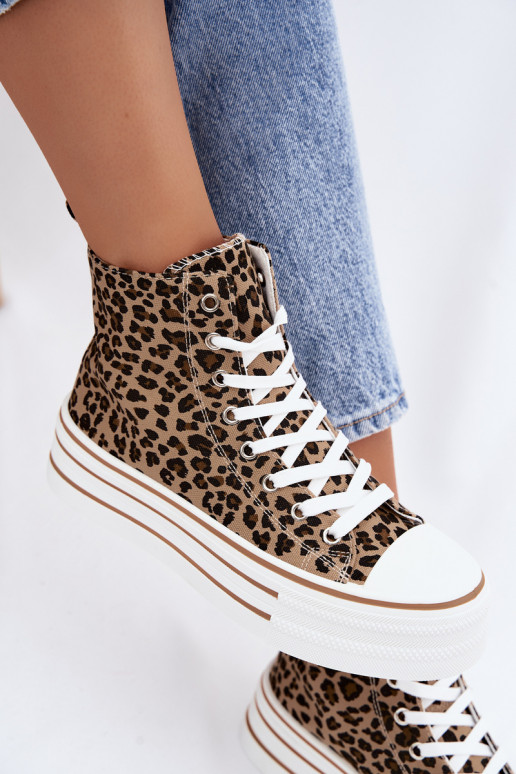 Zapatos informales con tobillo y estampado de leopardo Inildrose
