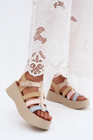 Sandalias con plataforma y tiras de ante sintético en varios colores Glimelle 2