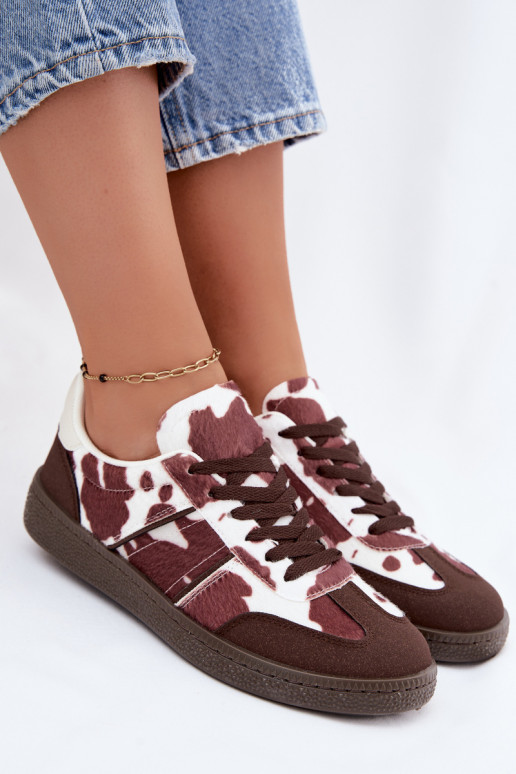 Zapatillas de deporte con parches en marrón Corelle