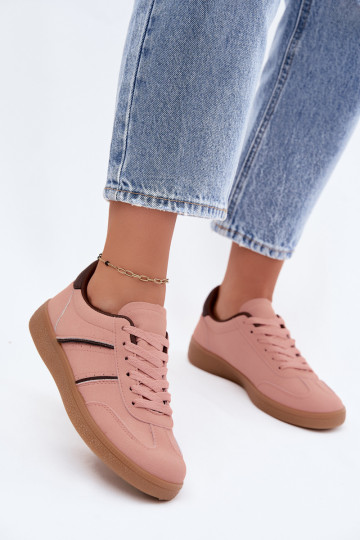 Zapatillas de deporte de cuero sintético en color rosa Corelle