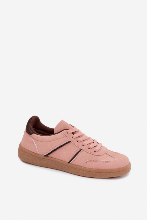 Zapatillas de deporte de cuero sintético en color rosa Corelle